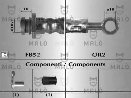 MALO 80875 Тормозной шланг