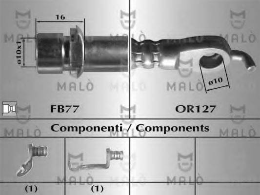 MALO 80878 Тормозной шланг