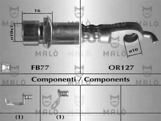 MALO 80884 Тормозной шланг