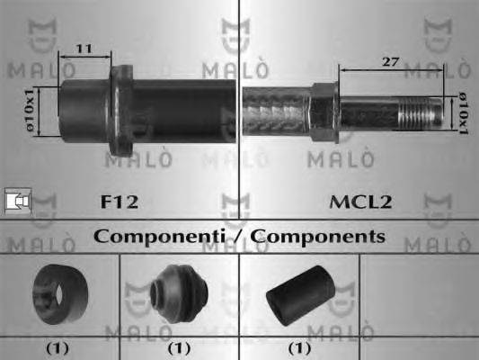 MALO 80897 Тормозной шланг