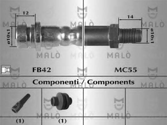 MALO 80898 Тормозной шланг