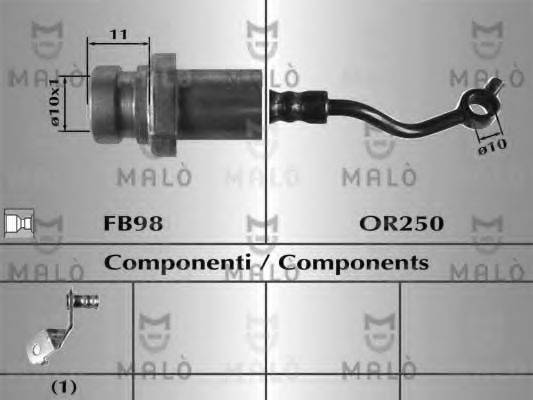 MALO 80914 Тормозной шланг