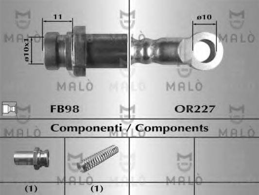 MALO 80924 Тормозной шланг