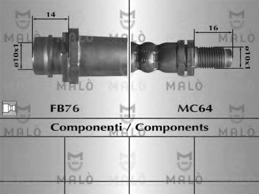 MALO 80946 Тормозной шланг
