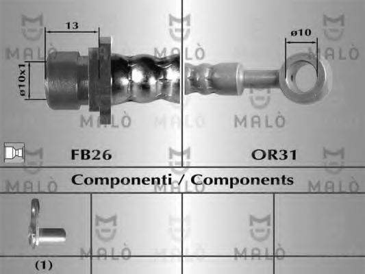 MALO 80971 Тормозной шланг