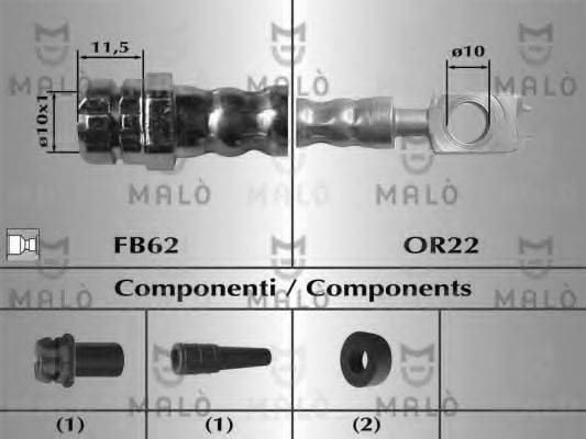 MALO 81011 Тормозной шланг