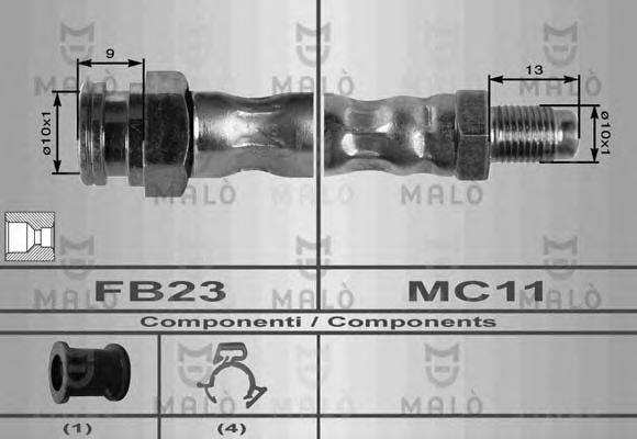 MALO 8352 Тормозной шланг