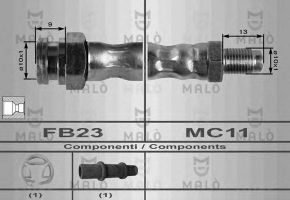 MALO 8413 Тормозной шланг