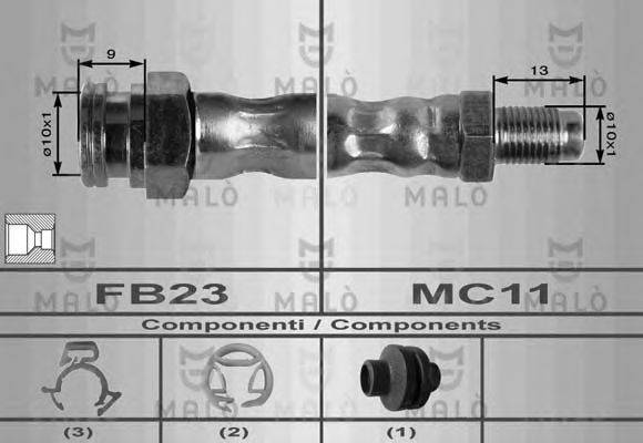 MALO 8415 Тормозной шланг