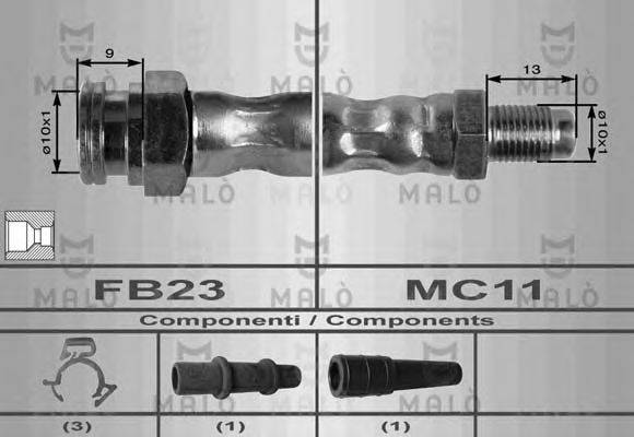 MALO 8430 Тормозной шланг