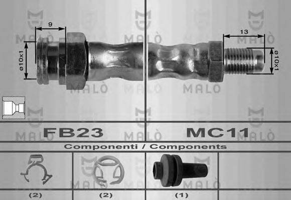 MALO 8433 Тормозной шланг