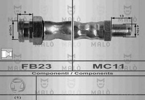 MALO 8489 Тормозной шланг