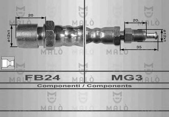 MALO 8490 Шланг сцепления