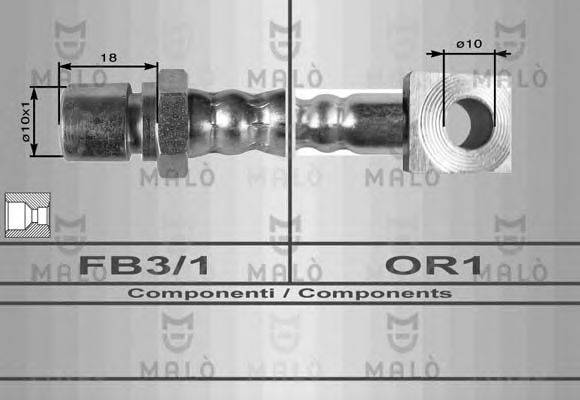 MALO 8540 Тормозной шланг