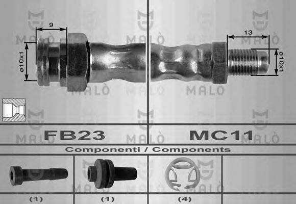 MALO 8564 Тормозной шланг