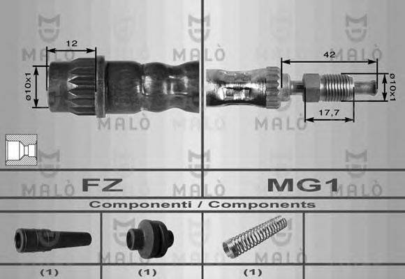 MALO 8569 Тормозной шланг