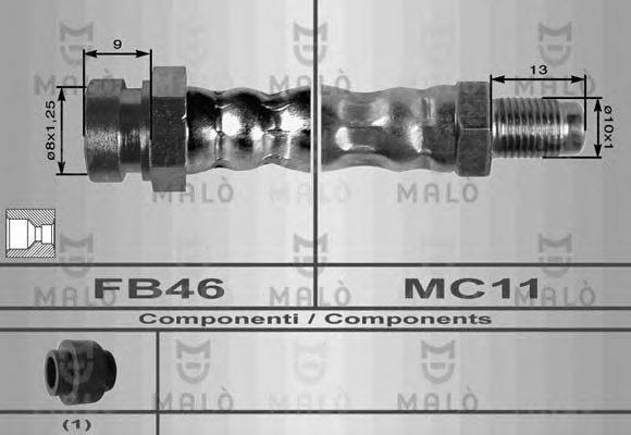 MALO 8575 Тормозной шланг