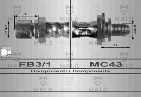 MALO 8614 Тормозной шланг