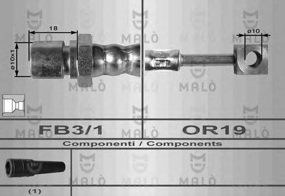 MALO 8615 Тормозной шланг