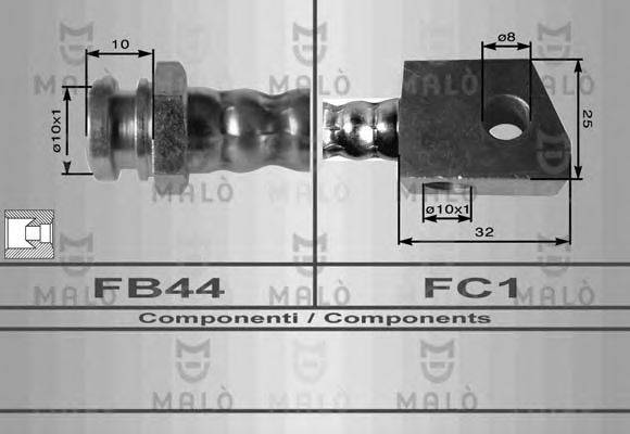 MALO 8618 Тормозной шланг