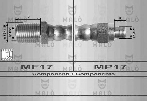 MALO 8624 Тормозной шланг