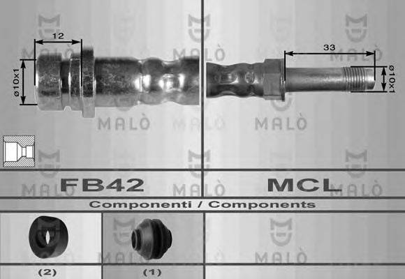 MALO 8645 Тормозной шланг