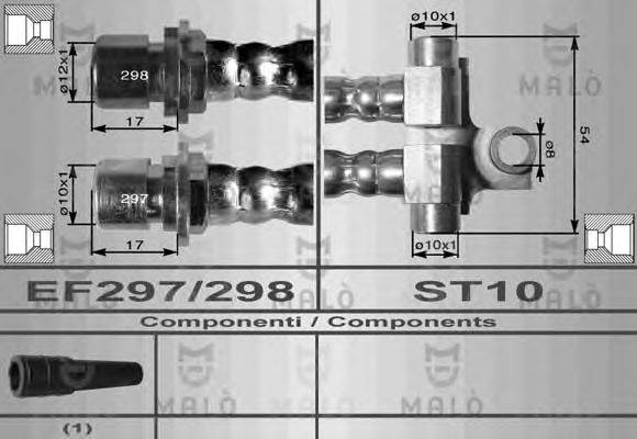 MALO 8699 Тормозной шланг