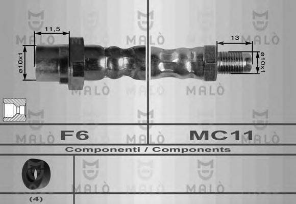 MALO 8911 Тормозной шланг