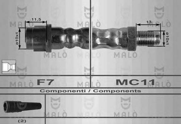 MALO 8927 Тормозной шланг