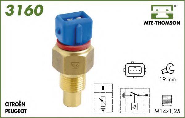 MTE-THOMSON 3160 Датчик, температура охлаждающей жидкости