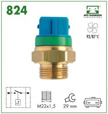 MTE-THOMSON 824 Термовыключатель, вентилятор радиатора