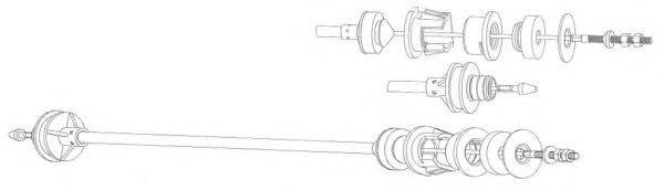 CEF CT01143 Трос, управление сцеплением