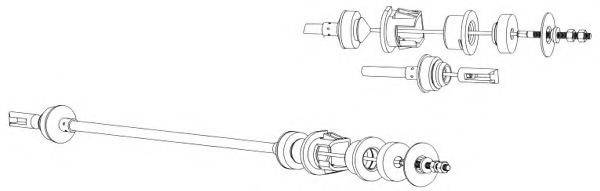 CEF CT01148 Трос, управление сцеплением