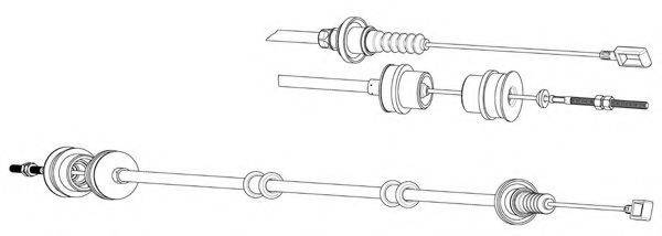 CEF CT01167 Трос, управление сцеплением