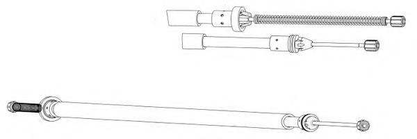 CEF RT02263 Трос, стояночная тормозная система