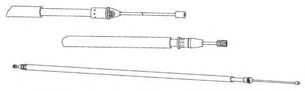 CEF RT02294 Трос, стояночная тормозная система