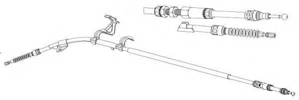 CEF VW02183 Трос, стояночная тормозная система