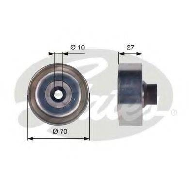 GATES T36361 Паразитный / ведущий ролик, поликлиновой ремень