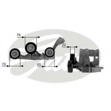 GATES T38429 Натяжной ролик, поликлиновой  ремень