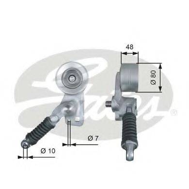 GATES T38604 Натяжитель ремня, клиновой зубча