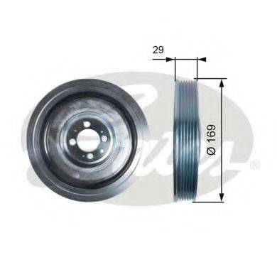 GATES TVD1074 Ременный шкив, коленчатый вал
