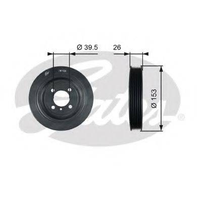 GATES TVD1129 Ременный шкив, коленчатый вал