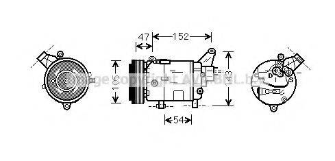 PRASCO BWK076 Компрессор, кондиционер