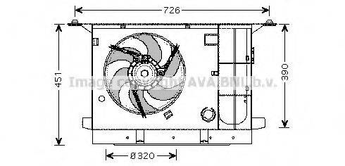 PRASCO CN7537 Вентилятор, охлаждение двигателя