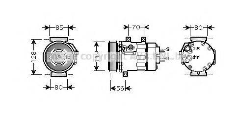 PRASCO CNK253 Компрессор, кондиционер