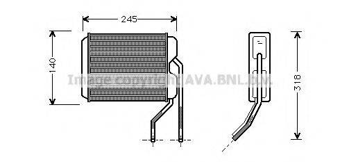 PRASCO DW6026 Теплообменник, отопление салона