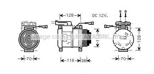 PRASCO IVK074 Компрессор, кондиционер