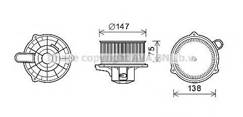 PRASCO KA8262 Электродвигатель, вентиляция салона