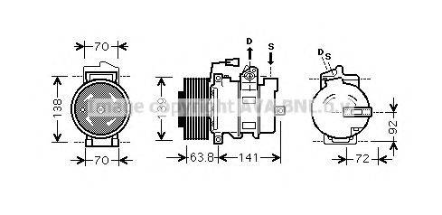 PRASCO MEK239 Компрессор, кондиционер