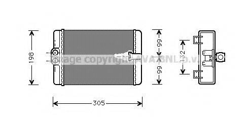 PRASCO MS6186 Теплообменник, отопление салона